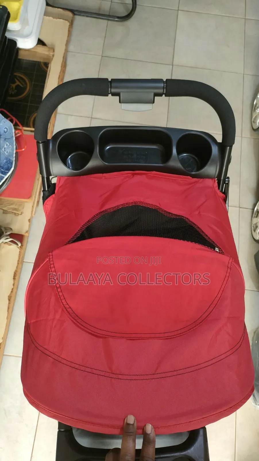 UK Used Red and Dark Gray Graco Verb Click Connect Folding Stroller.