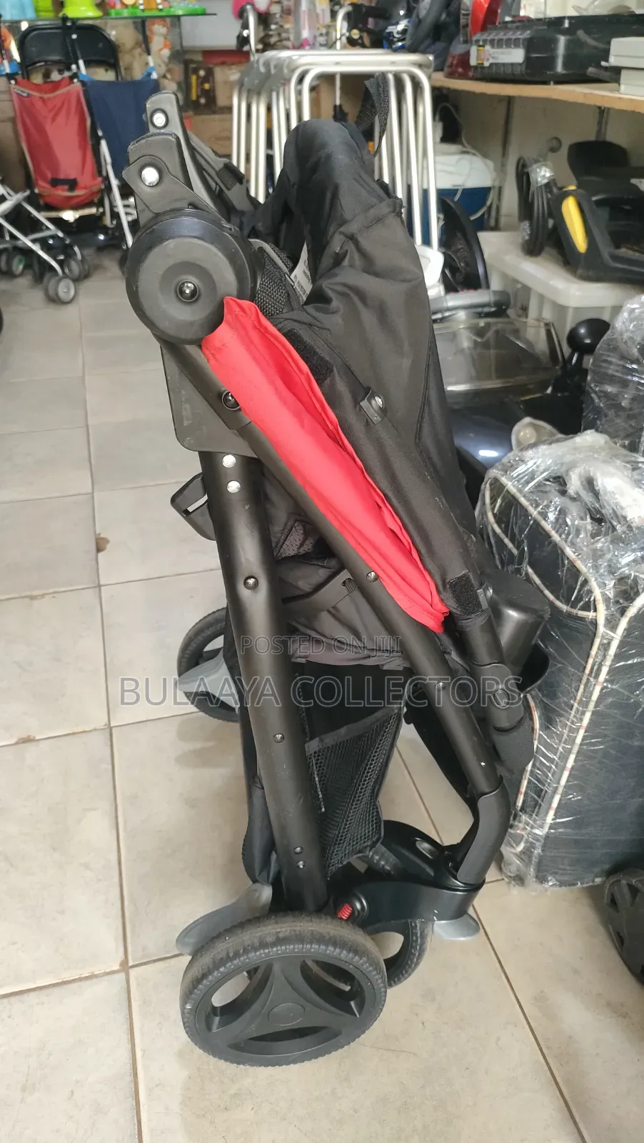 UK Used Red and Dark Gray Graco Verb Click Connect Folding Stroller.