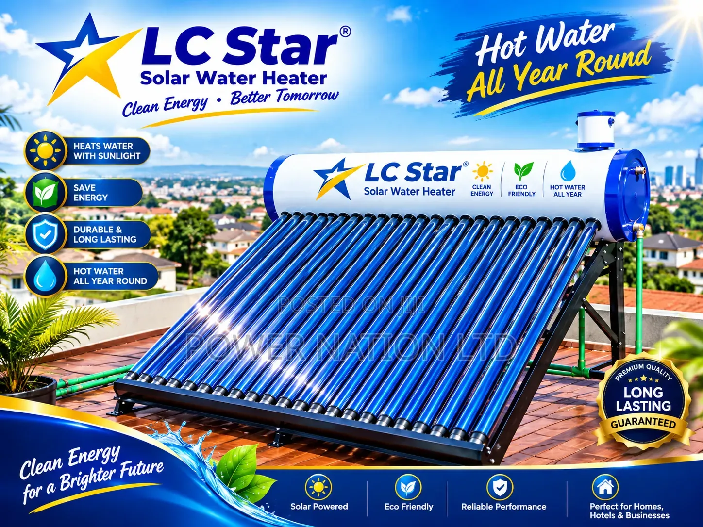 200 Liters LC Star Clean Energy Solar Water Heater