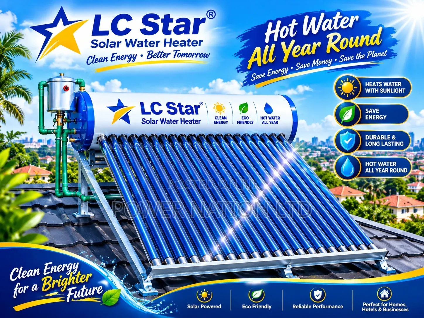 300 Liters LC Star Clean Energy Solar Water Heater