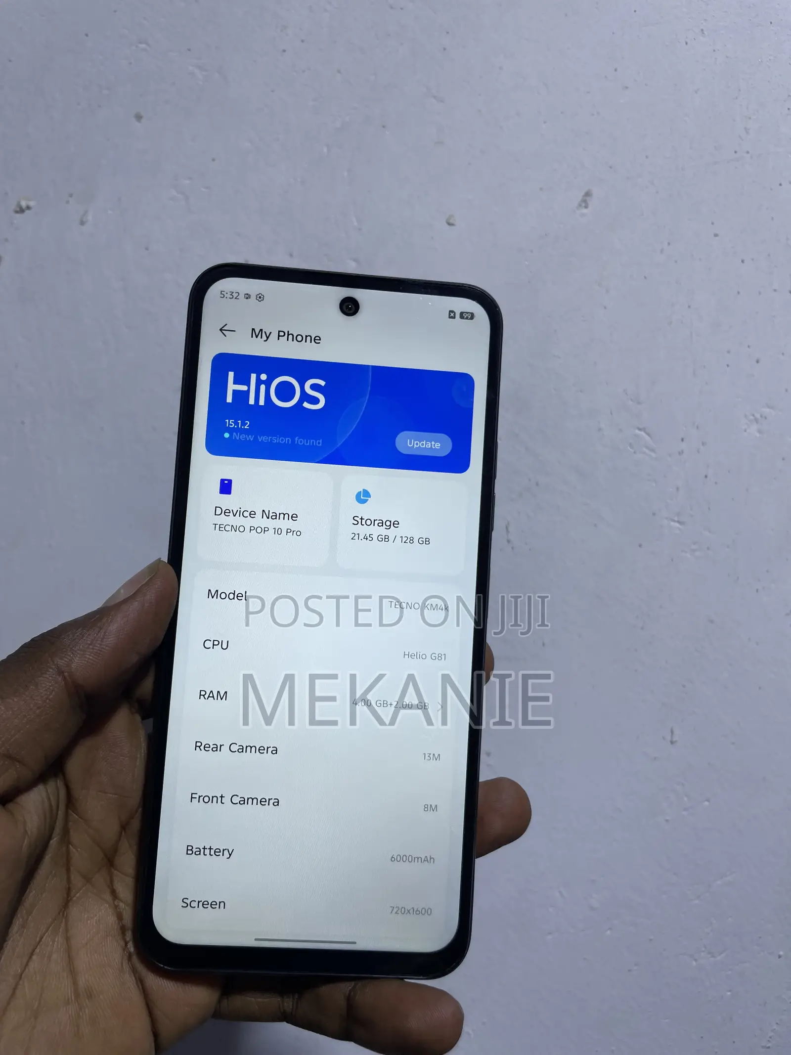 Tecno Pop 10 Pro 128 GB Gray