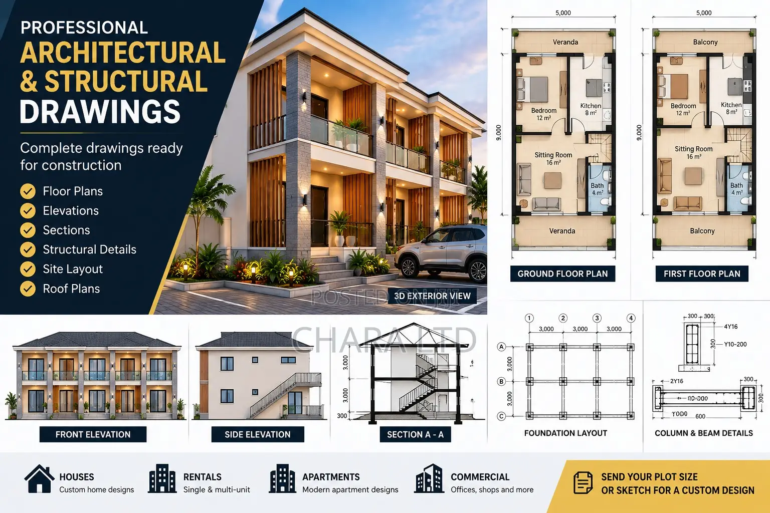 Professional Architectural & Structural Drawings