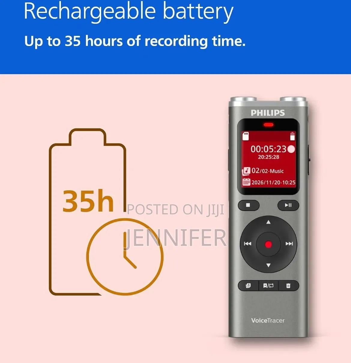 Philips DVT2075 VoiceTracer, Audio Recorder