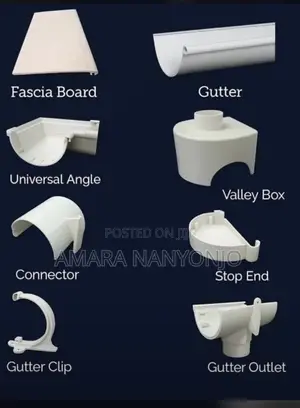 Gutters Fitting 4/5 Inch Connector U Angle, Valley Box, / All Sizes