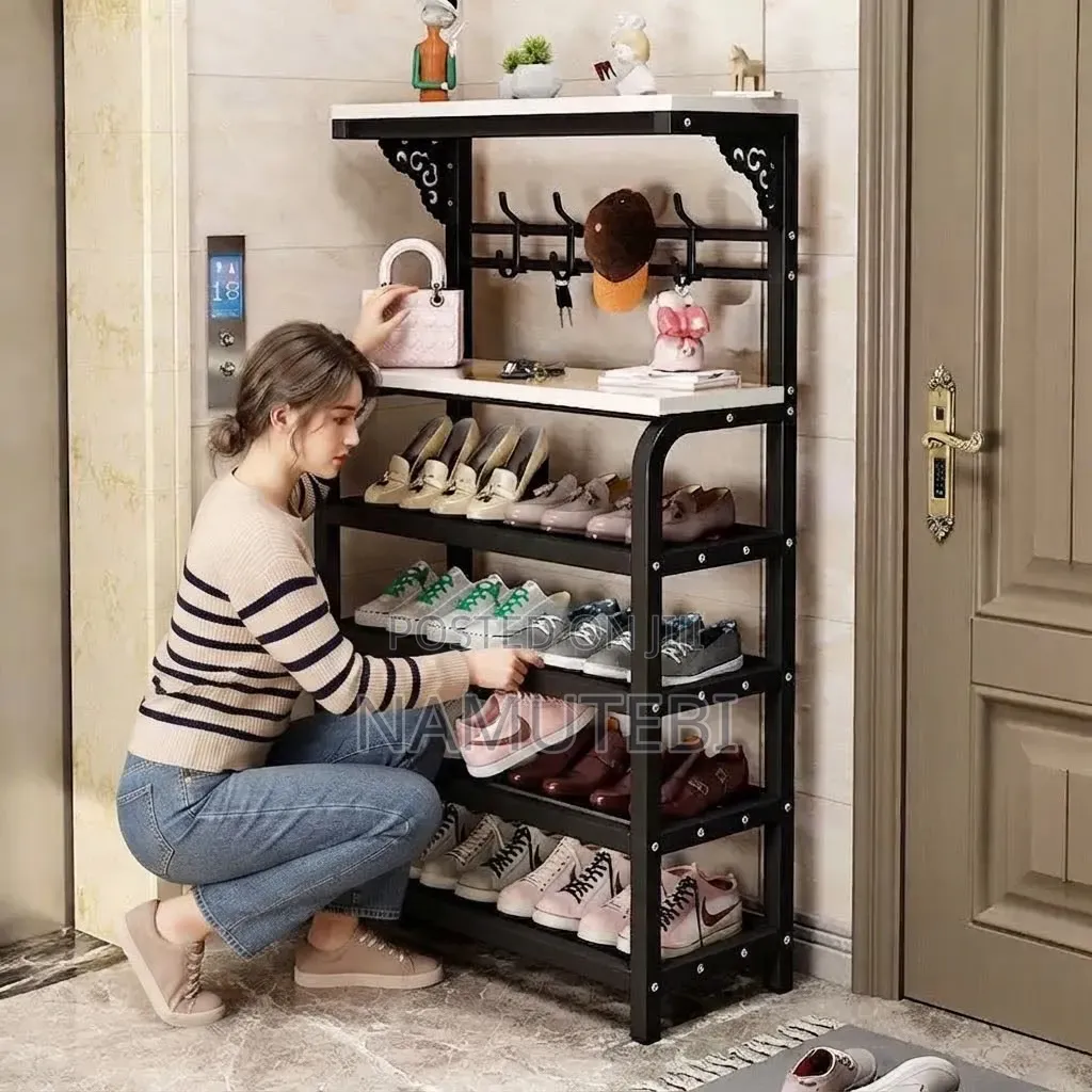 Multi Tiered Metal Shoe Rack