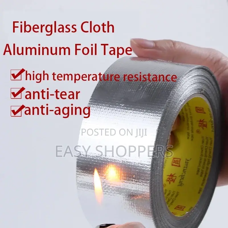 Thickened Fiberglass Cloth Aluminum Foil Tape Temperature Resistant