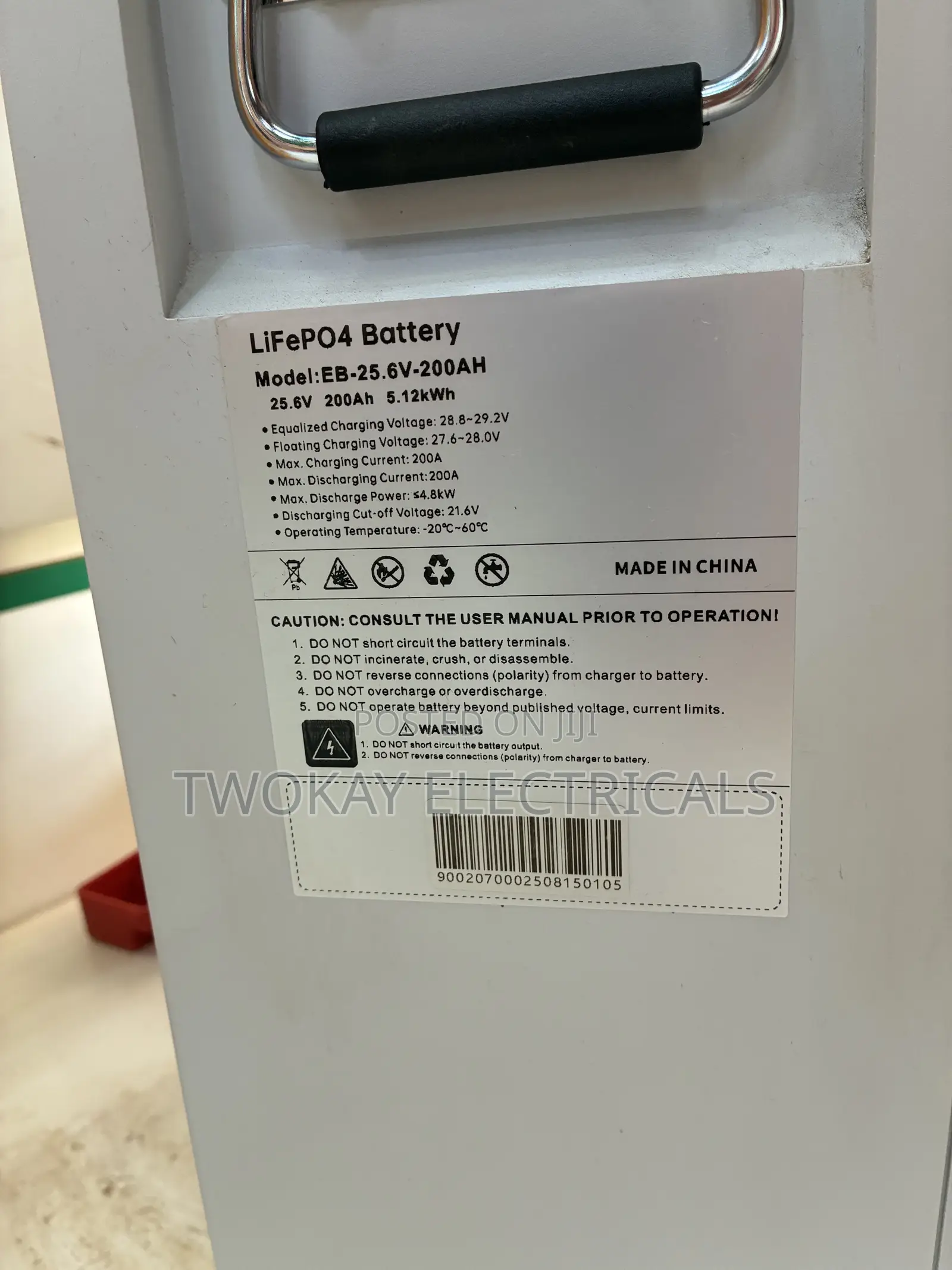 5.12kwh 200Ah LifePO4 Battery