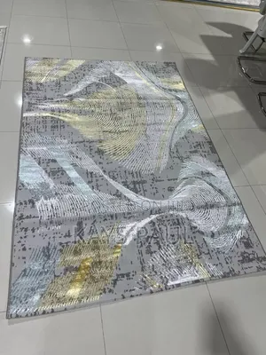 Viva Center Carpets in Gold and Navy Blue Color