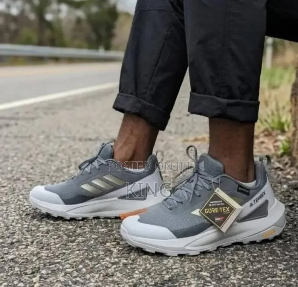 Grey and White Adidas Terrex GORE-TEX Waterproof Outdoor and Hiking