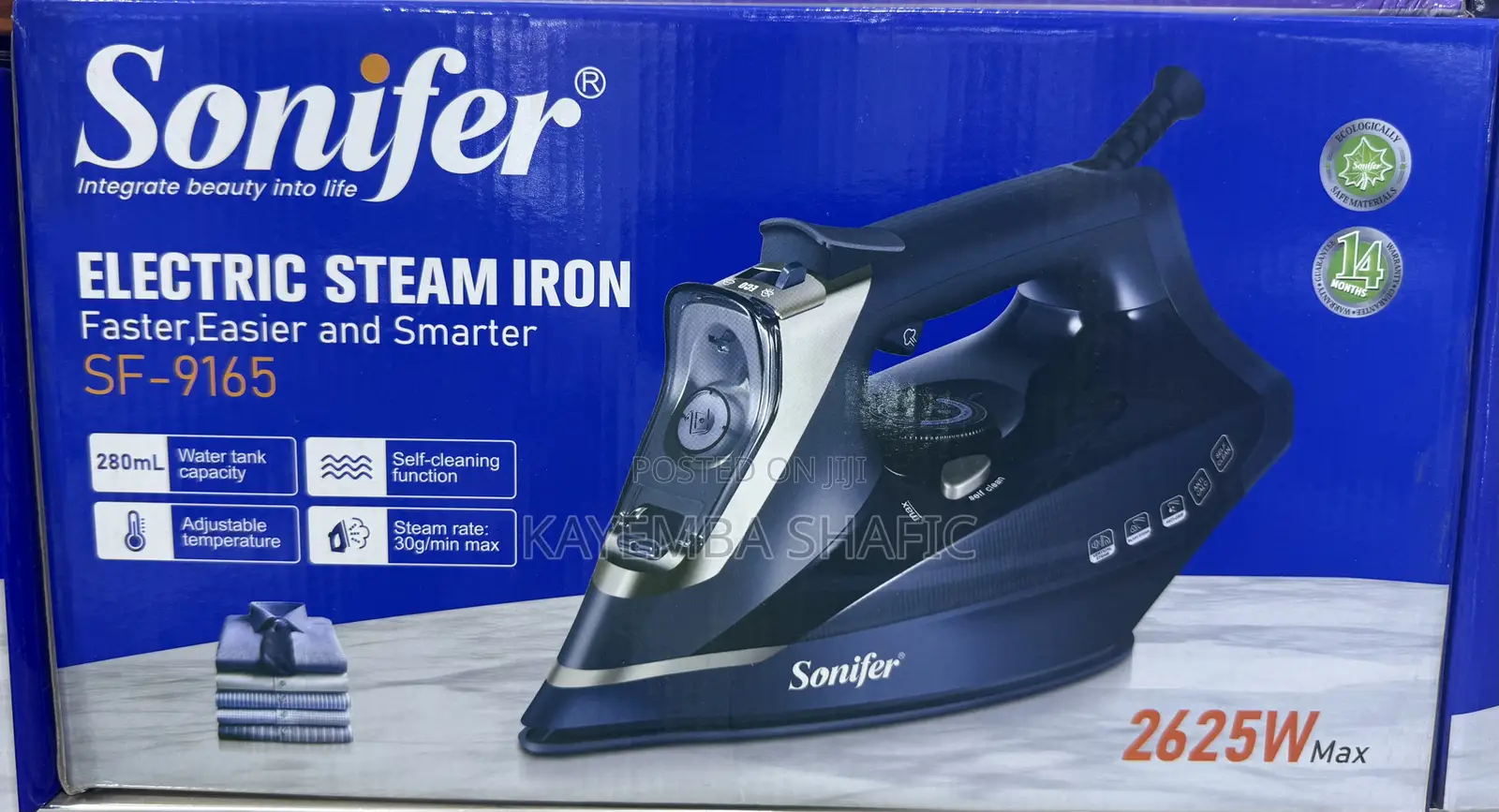 Sonifer SF-9165 Electric Steam Iron - 2625W Max (Brand New)