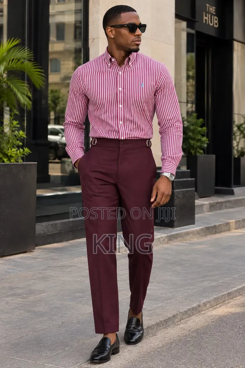 Polo Shirt and Beltless Gentlemen Outfit