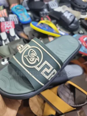 Green Slide Sandals