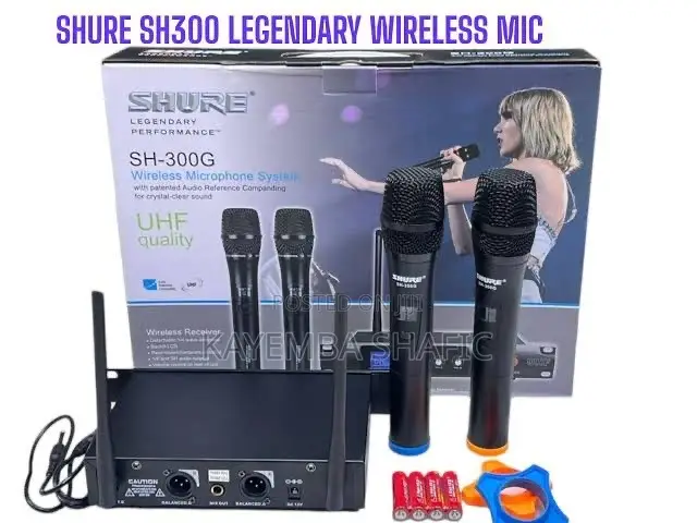 Shure SH-300G Professional Dual UHF Wireless Microphone System