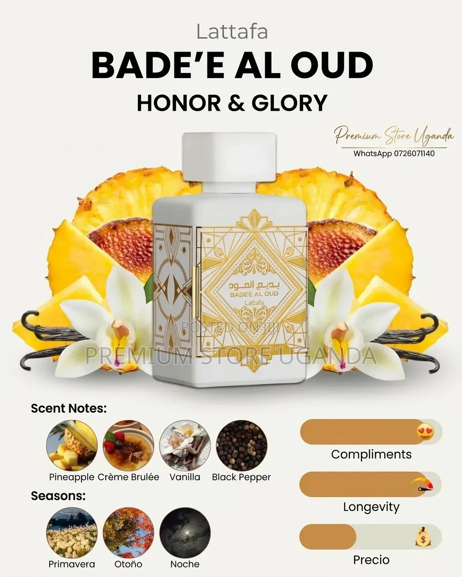 Original Lattafa Bade'e Al Oud Honor & Glory Perfume 100ml