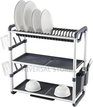 Shu Bin 3-Tier Aluminum Dish Rack (Model Sx-841)