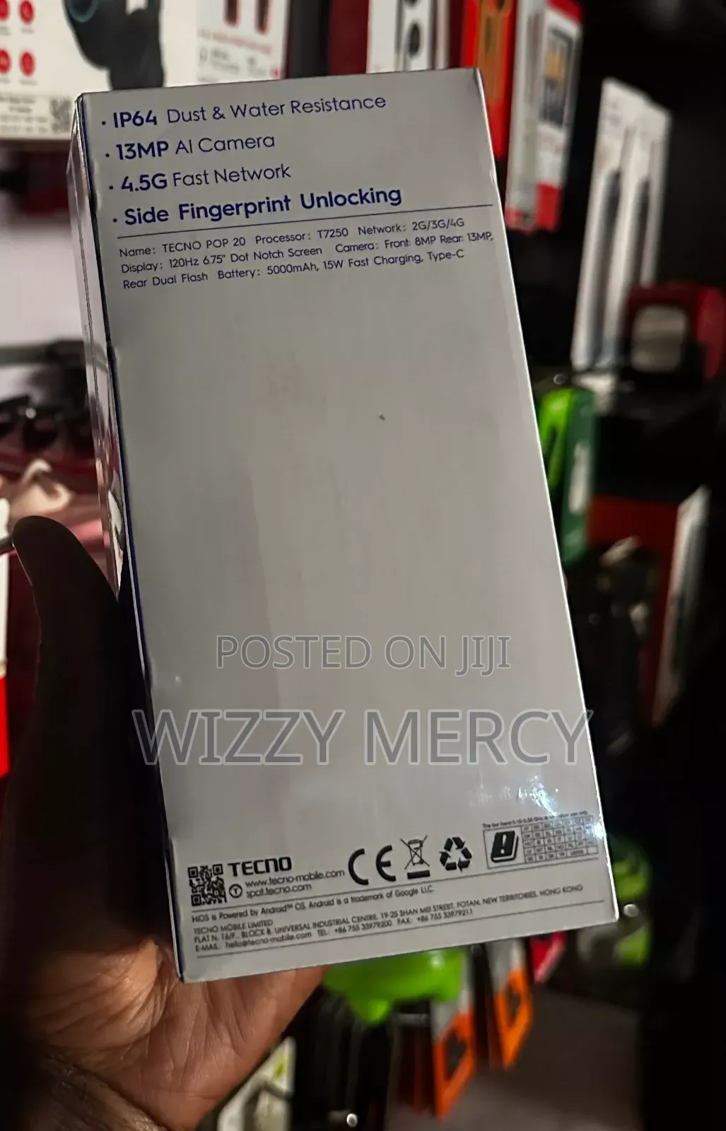 New Tecno Pop 20 128 GB Silver