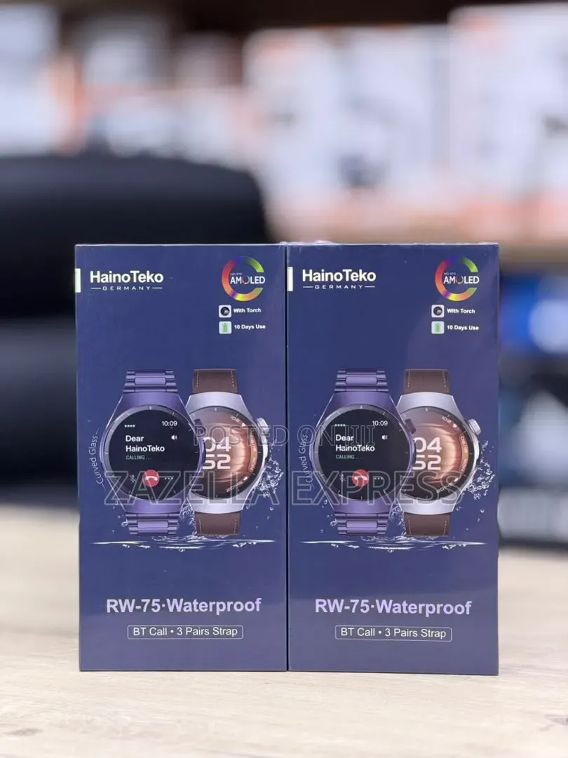 Haino Teko RW75 (RW-75) Waterproof Smart Watch With Curved AMOLED