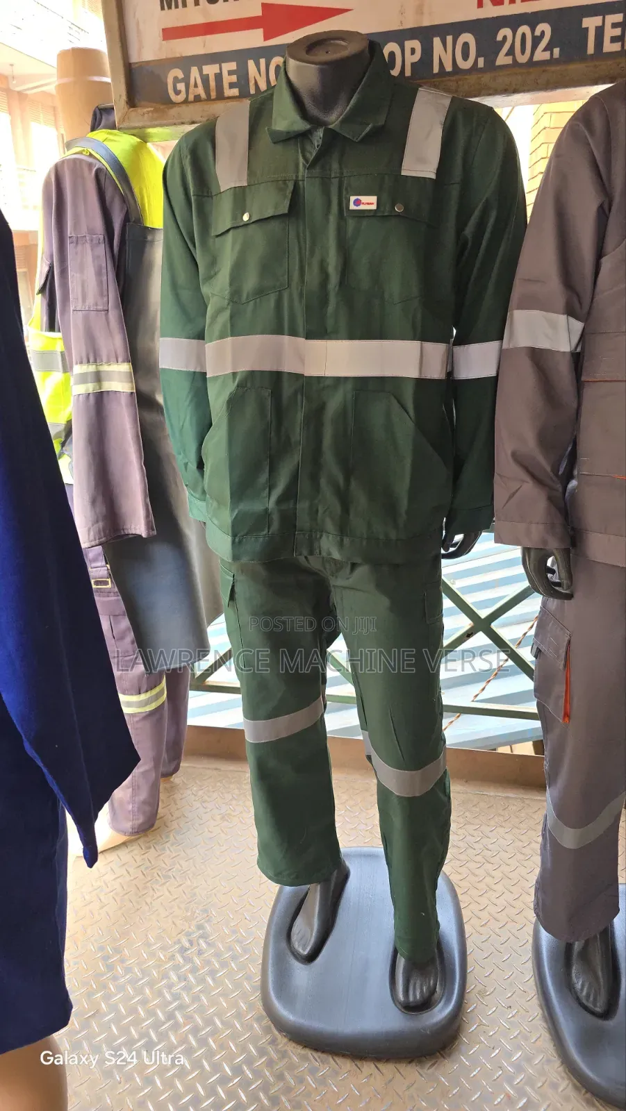 DARK Green Two Piece Safely Work Suit