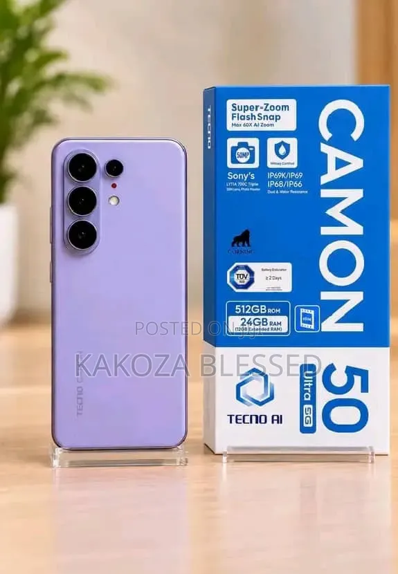 New Tecno Camon 50 Ultra 512 GB Purple