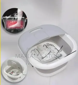 Foldable Electric Foot Spa Massager and Basin With Heating and Bubble