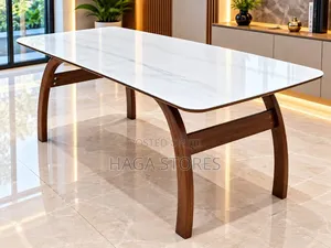 Wooden Stand Glass Table