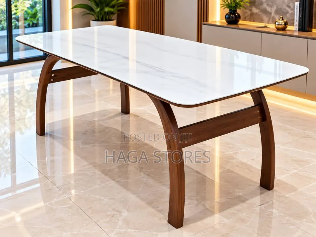 Wooden Stand Glass Table
