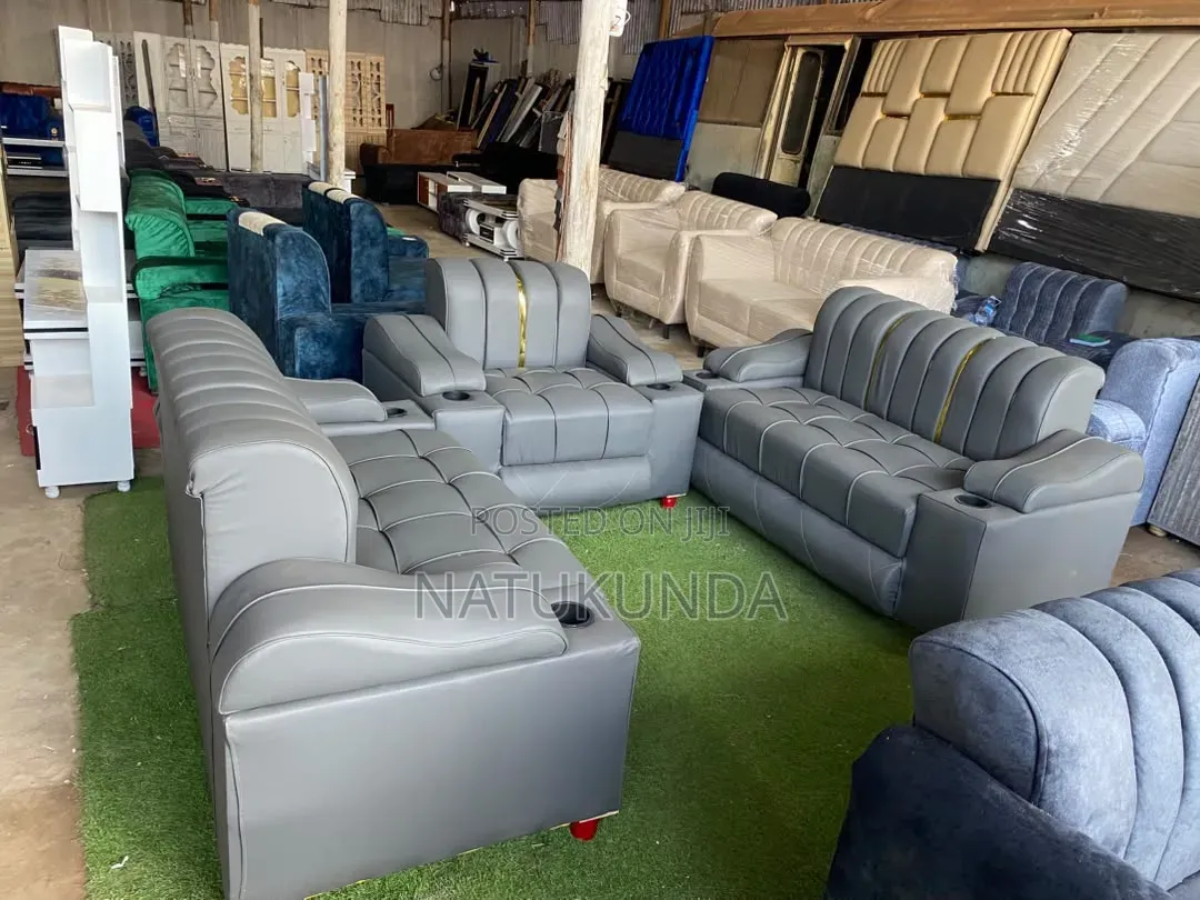 Light Grey Leathers Sofa