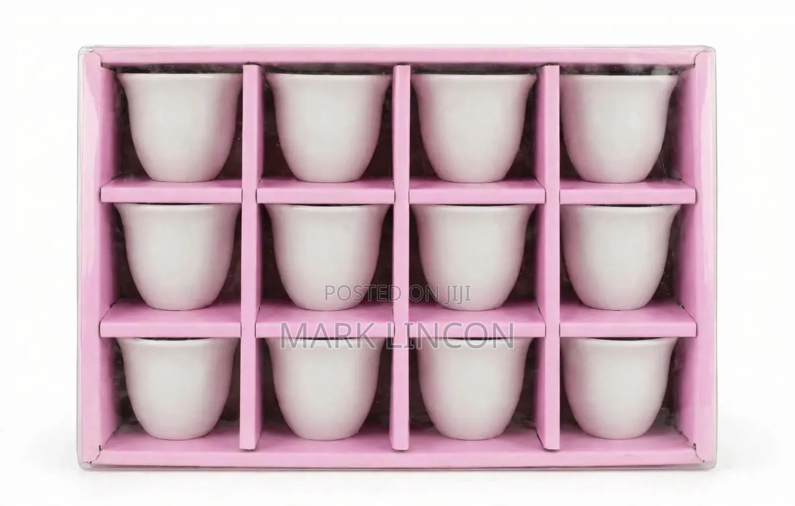 12 PCS Plain White Porcelain Arabic Coffee Cups Set