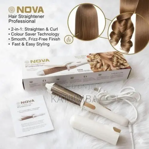 2-in-1 Professional Hair Straightener & Curling Iron