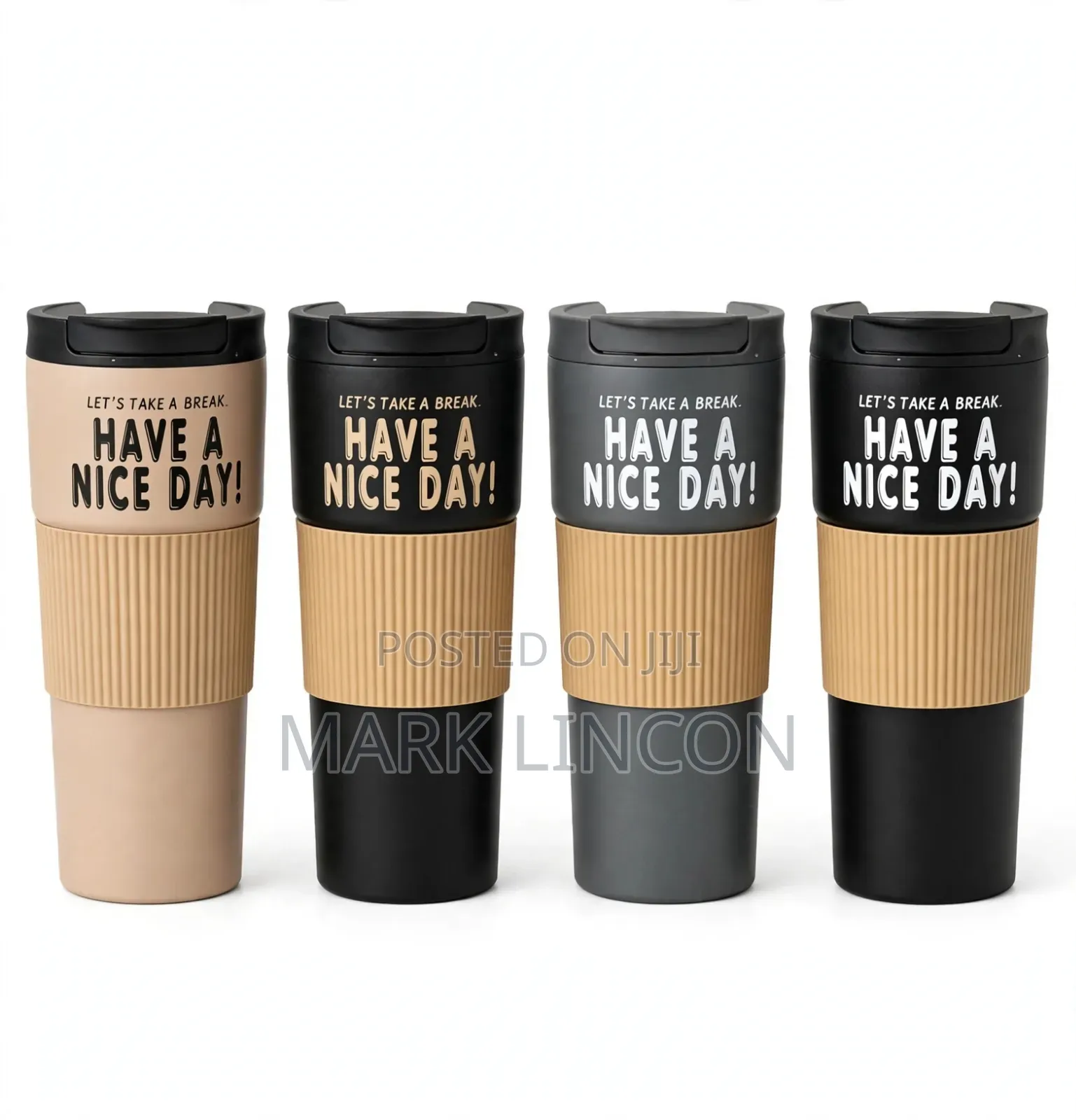 600ml Insulated Stainless Steel Coffee Travel Mug Thermo Cup
