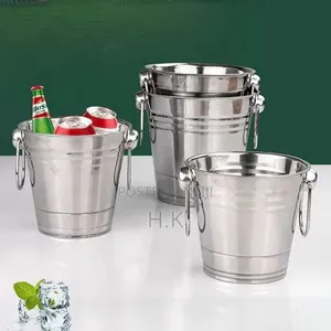 Stainless Steel Ice Bucket - Silver (1PC).