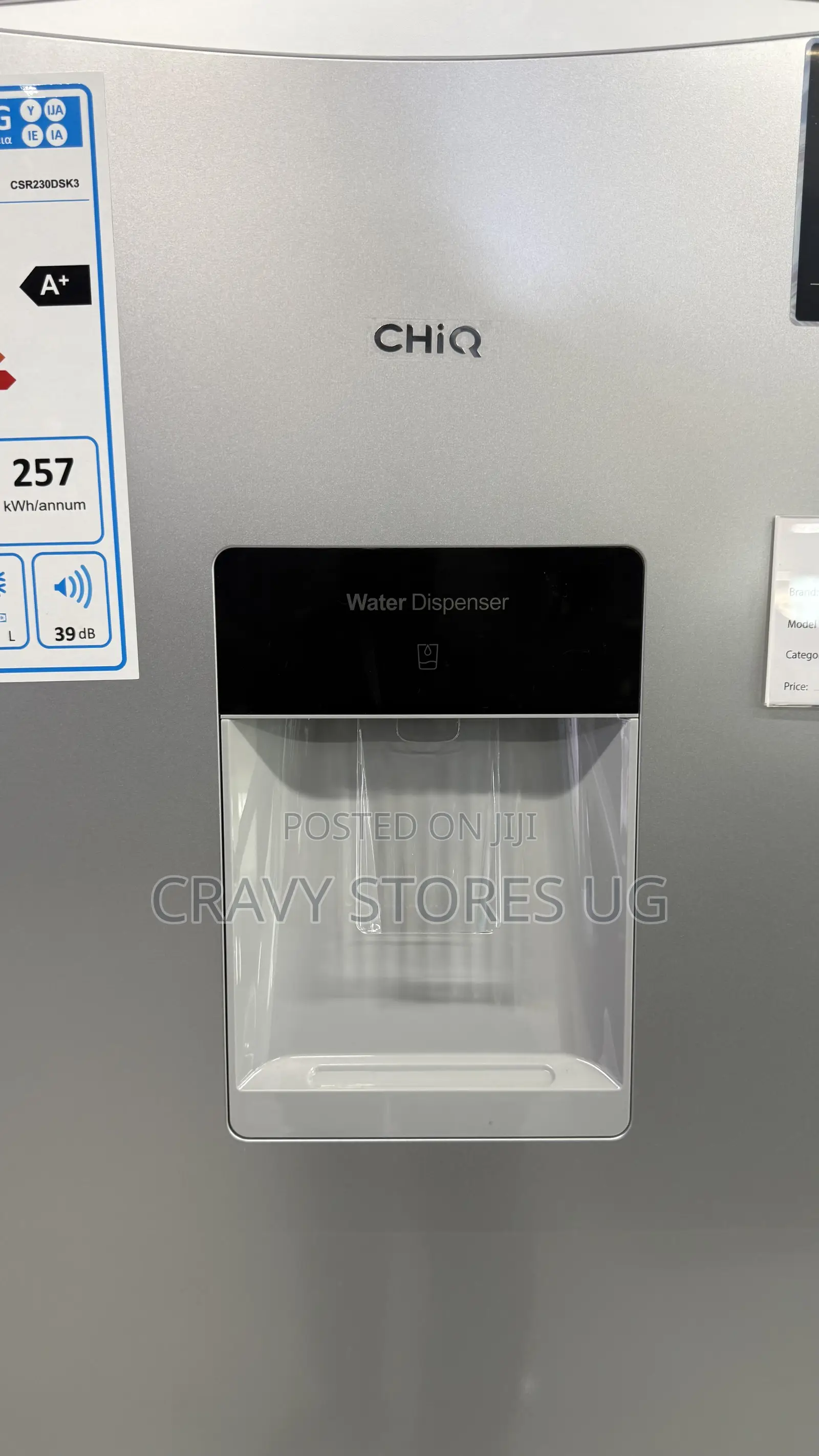 Chiq 230L Single Door Fridge With Dispenser