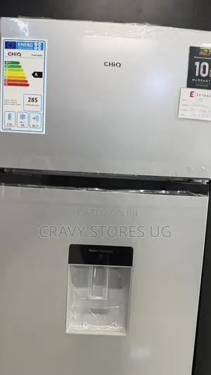 Chiq 270L Double Door Fridge With Dispenser
