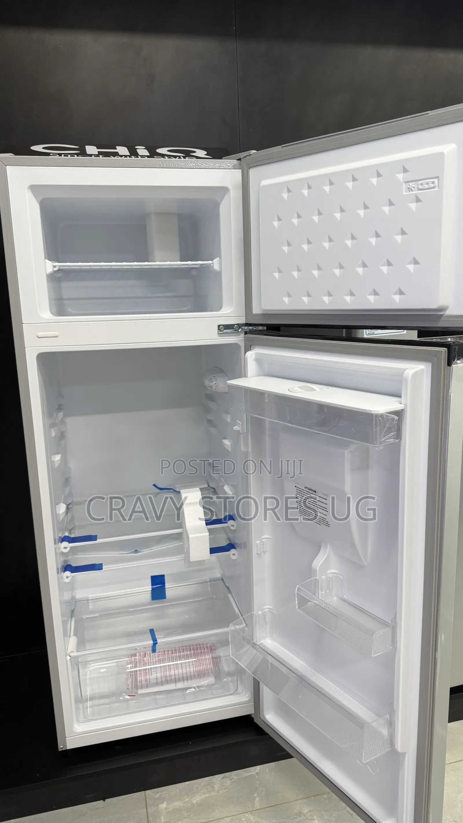 Chiq 270L Double Door Fridge With Dispenser