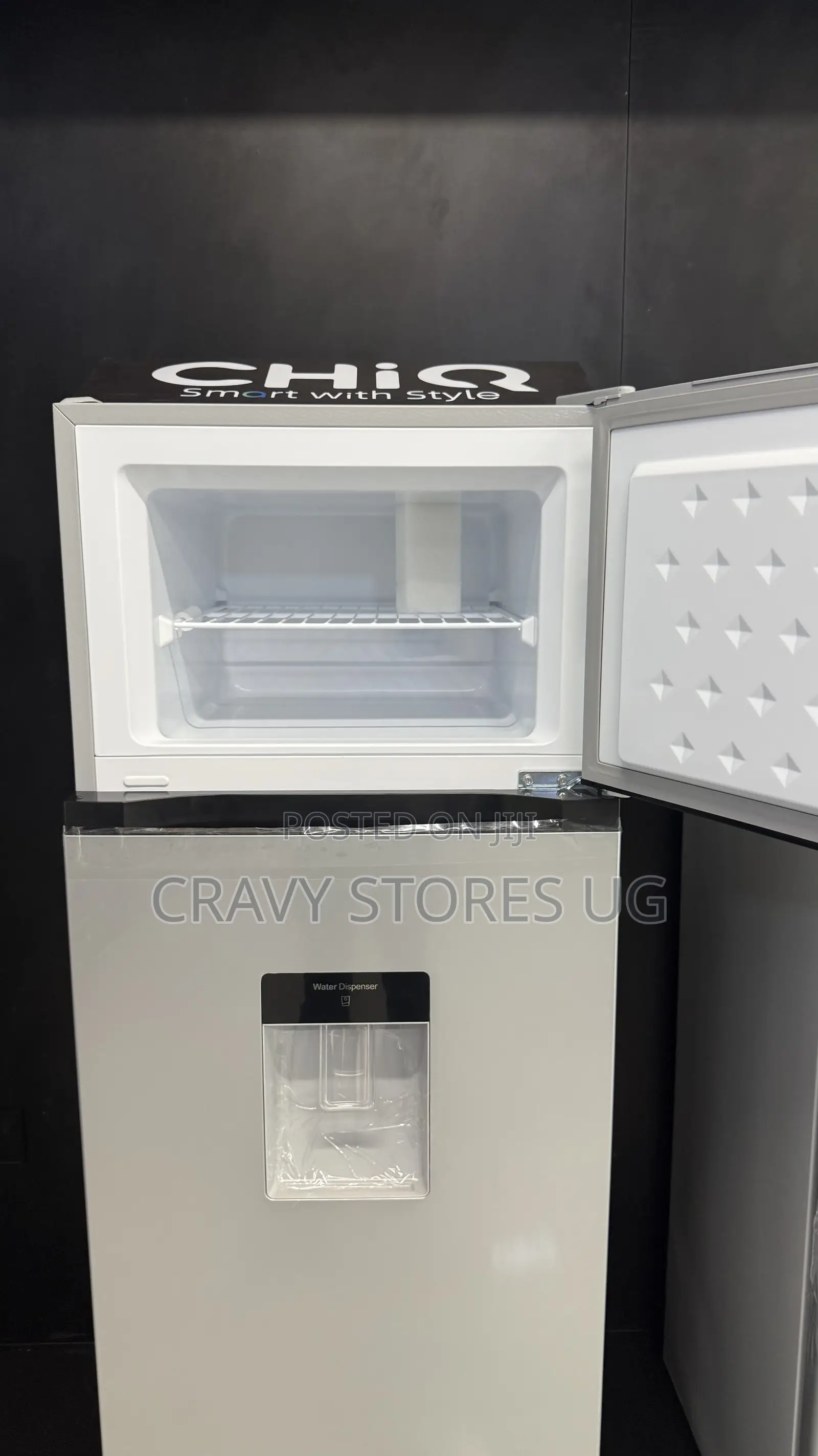 Chiq 270L Double Door Fridge With Dispenser
