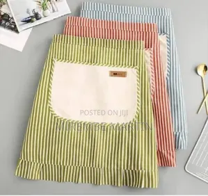 Half-Length Zipper Large Pocket Kitchen Cooking Apron