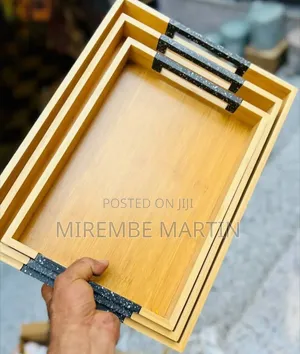 3pc Bamboo Trays