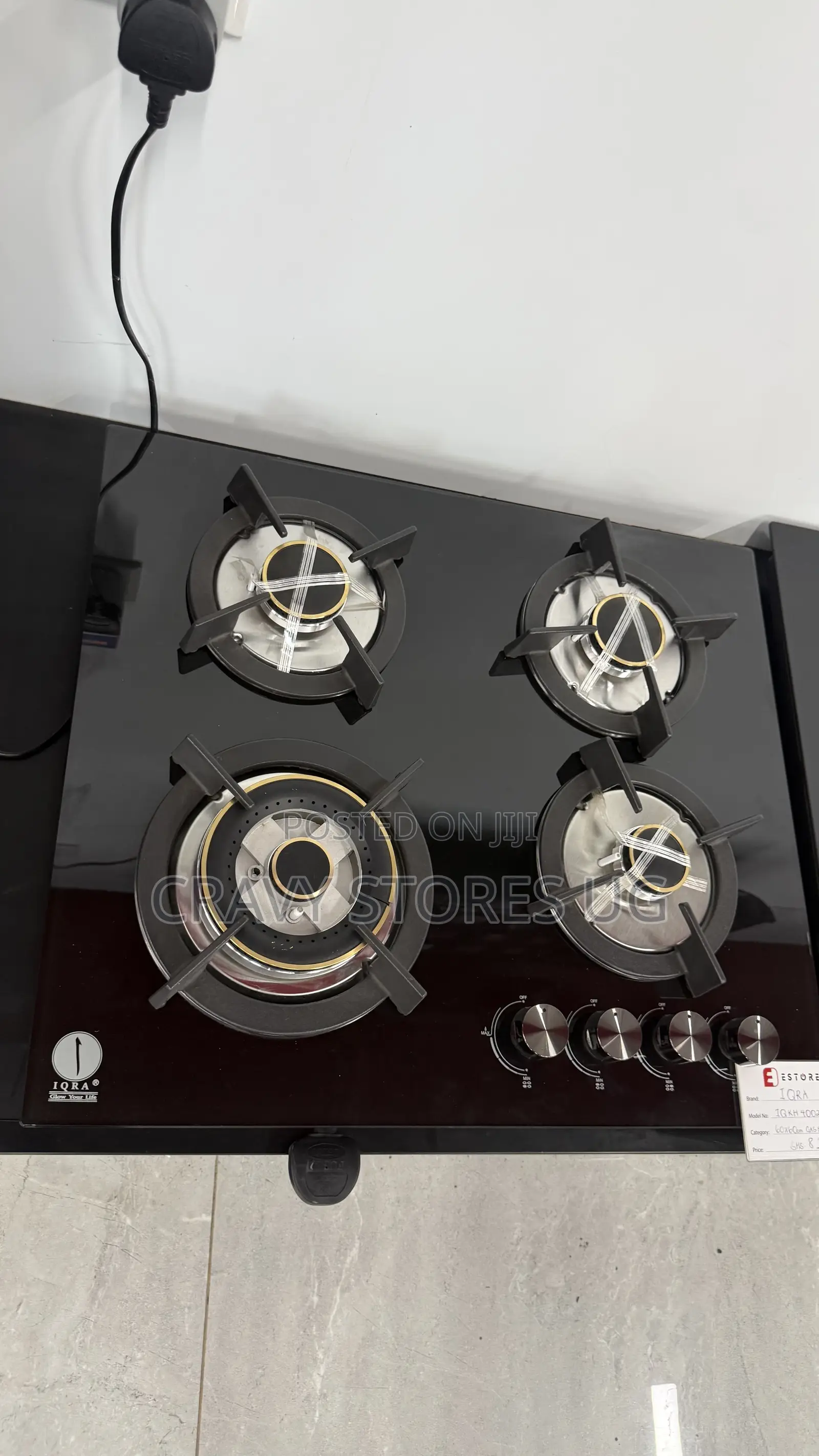 IQRA 4002BG Built-in Gas Hob With 4 Gas Plates & Auto Ignition