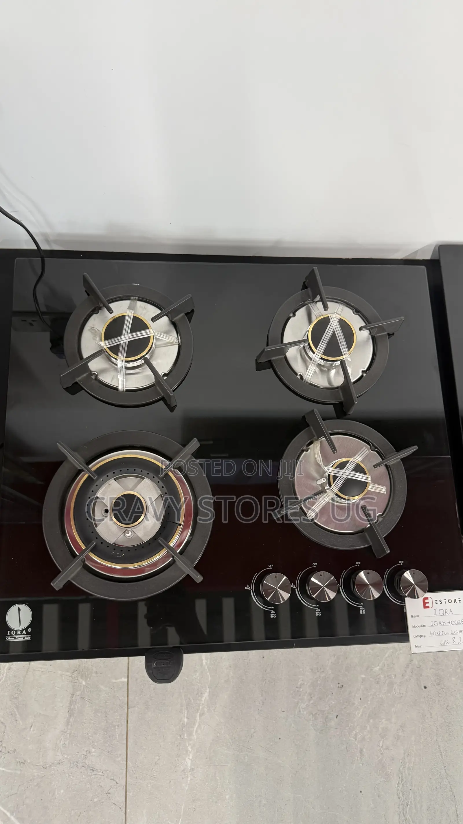 IQRA 4002BG Built-in Gas Hob With 4 Gas Plates & Auto Ignition