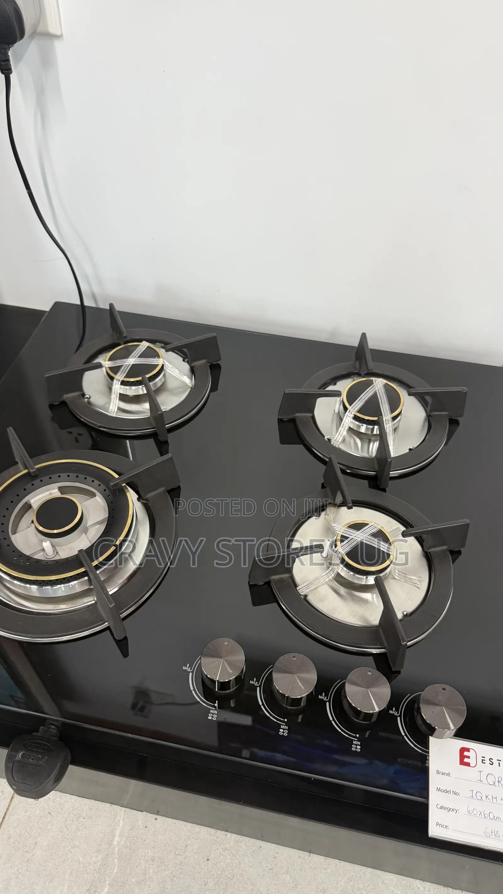 IQRA 4002BG Built-in Gas Hob With 4 Gas Plates & Auto Ignition