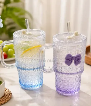 600ml Textured Glass Tumbler