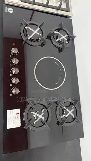 IQRA KH5008EG Built-in Gas Hob With 4 Gas Plates & Ceramic Plate