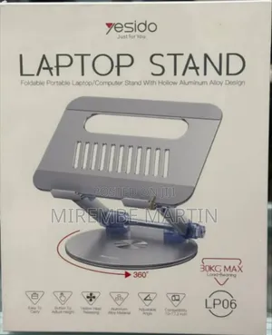 YESIDO LP06 Laptop Stand – 360° Rotating Aluminum Alloy, Foldable, H