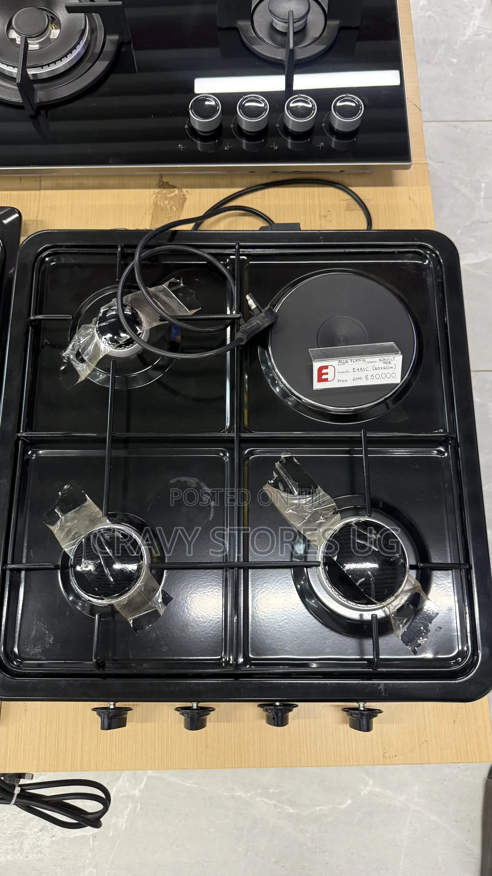 Blueflame Cooker Gas Top With 3 Gas Plates & 1 Electric Hotplate