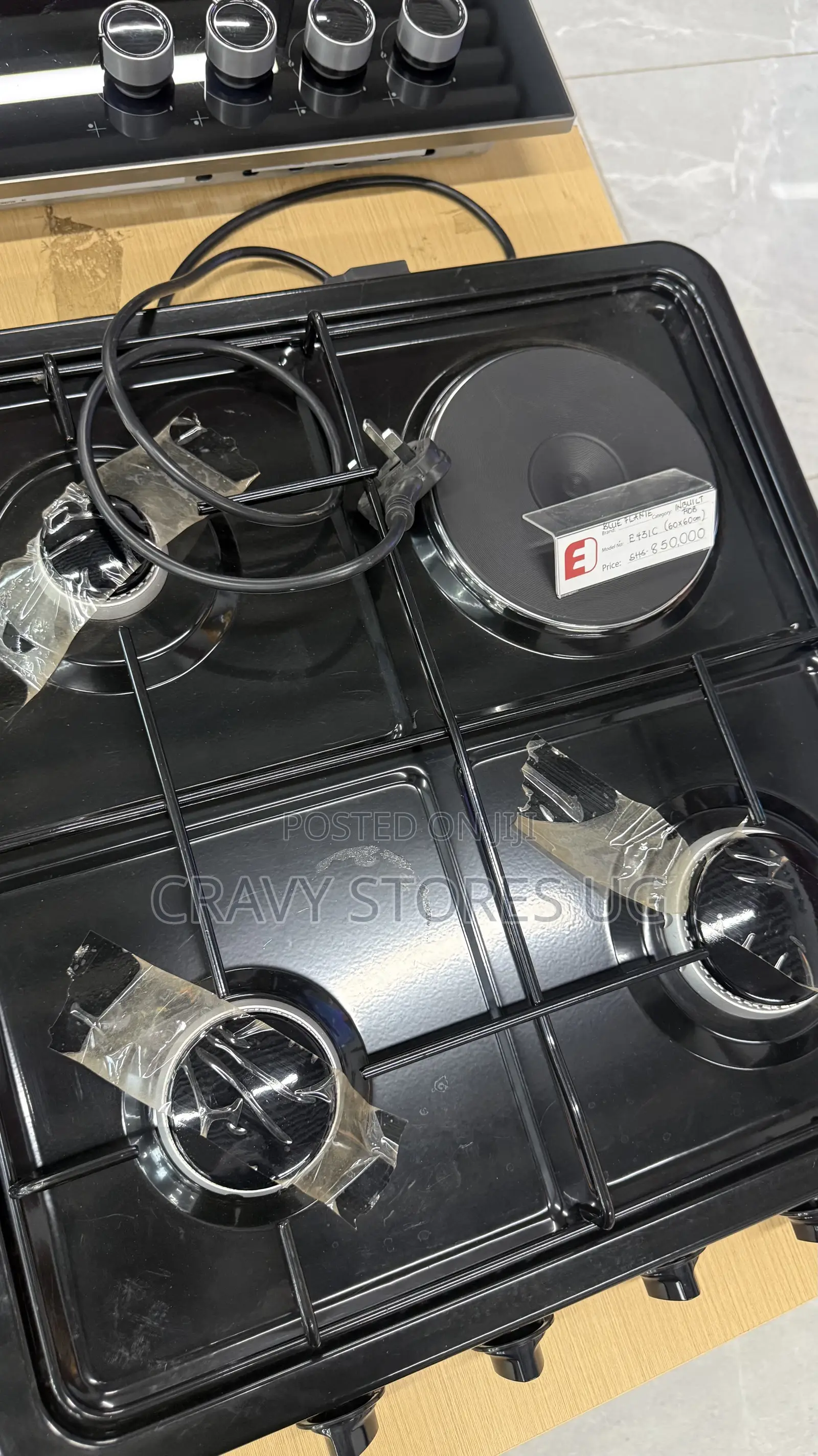Blueflame Cooker Gas Top With 3 Gas Plates & 1 Electric Hotplate