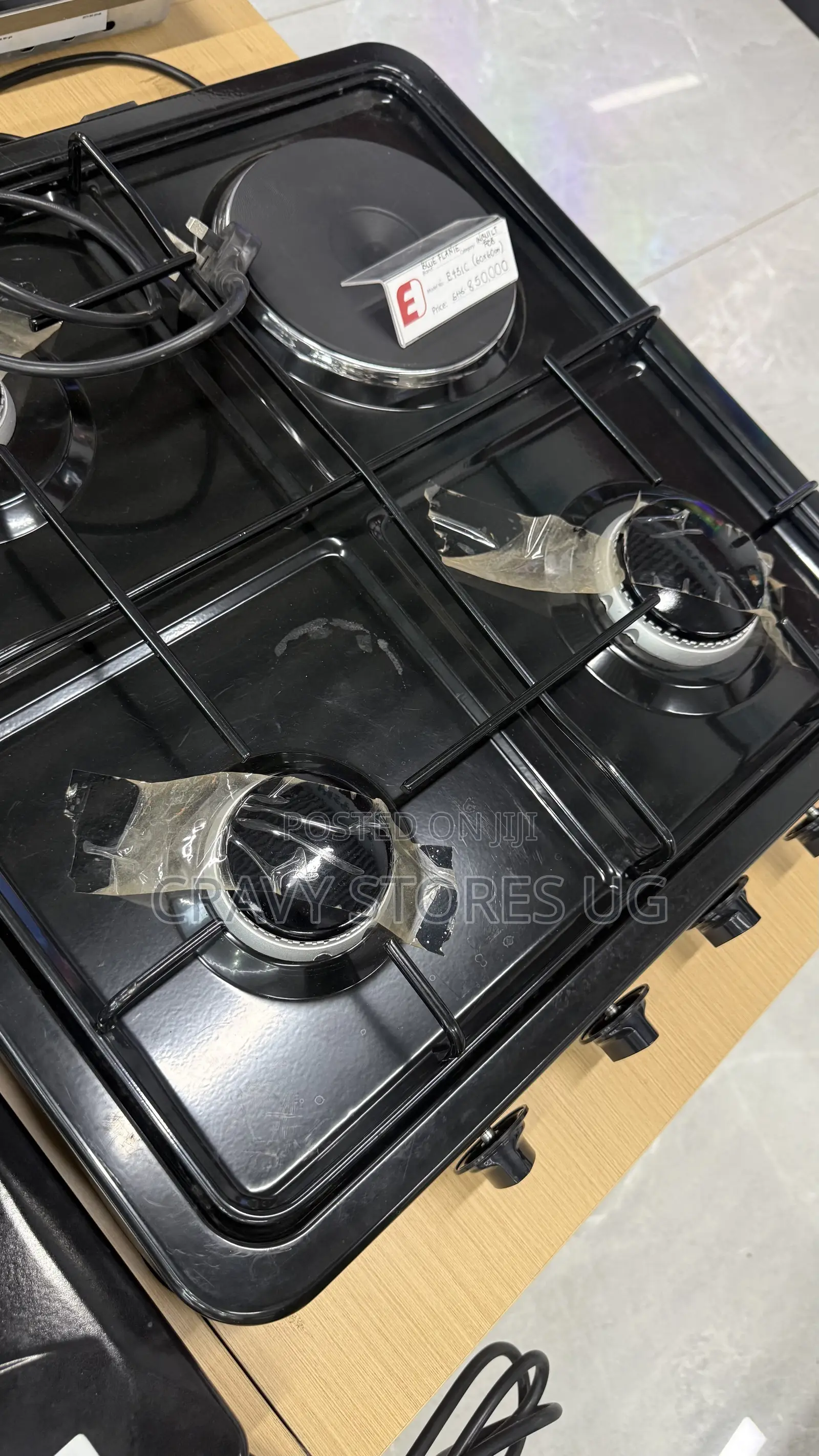 Blueflame Cooker Gas Top With 3 Gas Plates & 1 Electric Hotplate