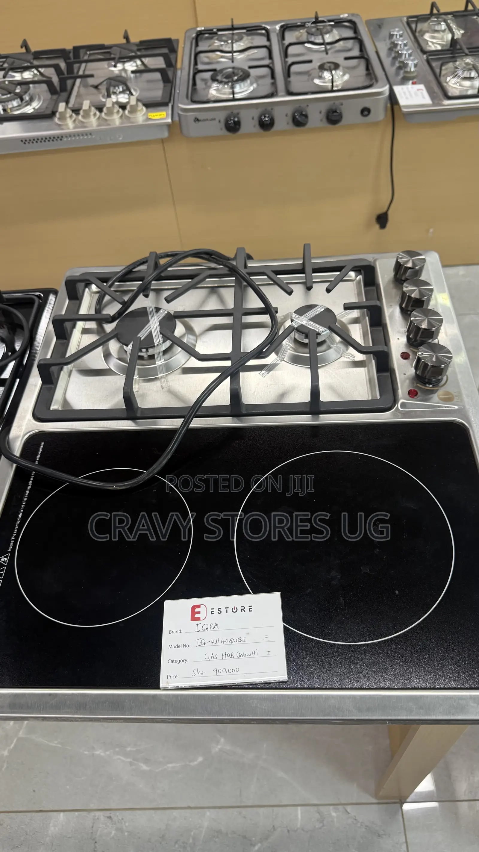 IQRA KH4080ES Built Hob in With 2 Ceramic Induction