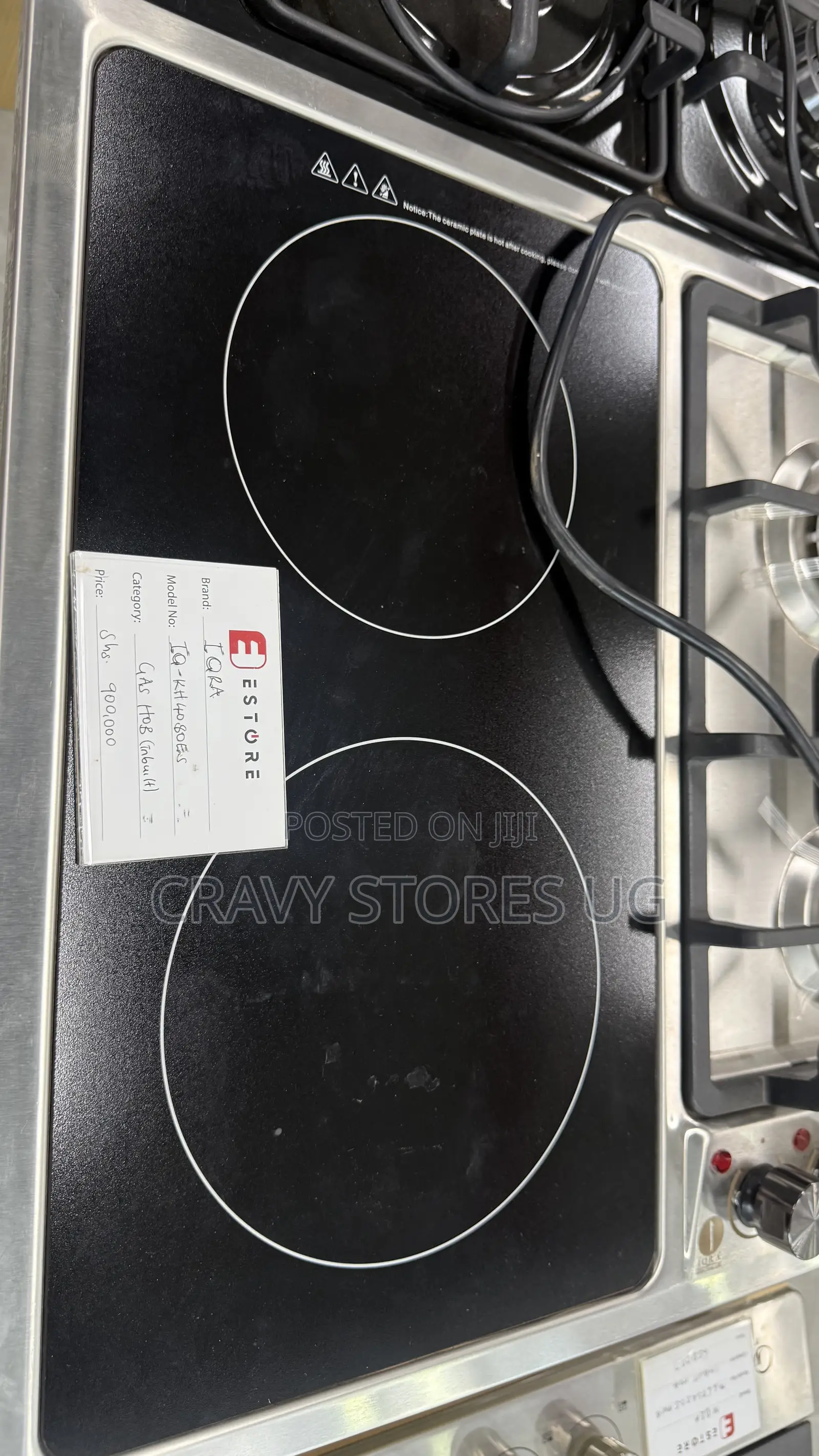 IQRA KH4080ES Built Hob in With 2 Ceramic Induction