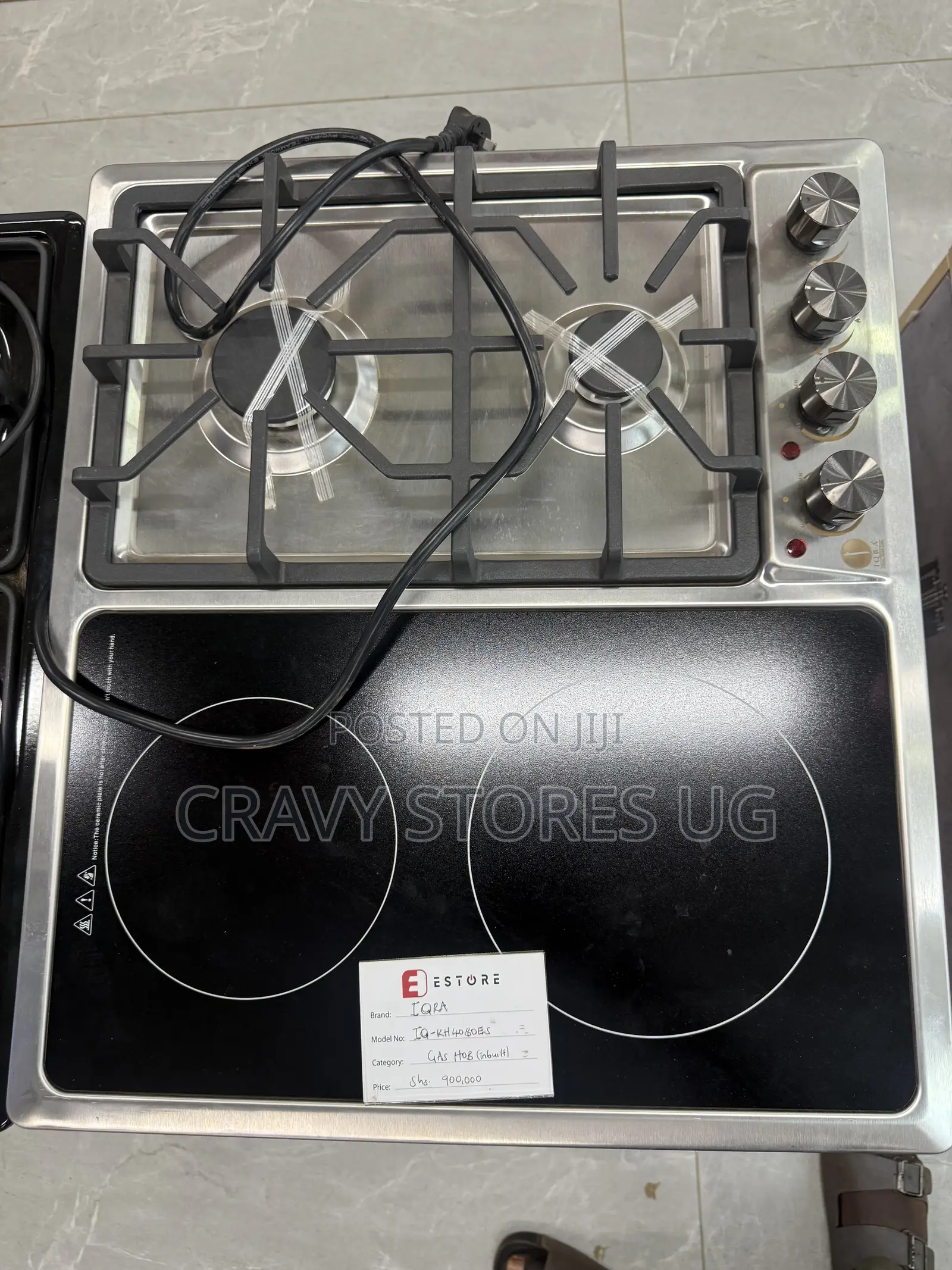 IQRA KH4080ES Built Hob in With 2 Ceramic Induction