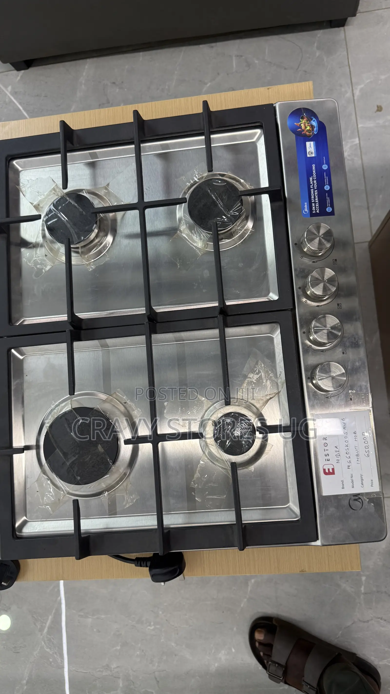 Midea K005 Built Hob-in With 4 Gas Plates & Auto Ignition